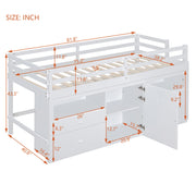 Loft Bed With 4 Drawers, Underneath Cabinet And Shelves - R&R Furniture Gallery (Fountain Valley, CA)