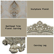 Sorina - Sofa With 7 Pillows - Velvet, Fabric & Antique Gold - R&R Furniture Gallery (Fountain Valley, CA)
