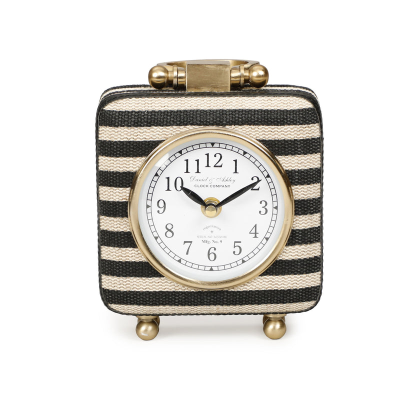 Mona - Striped Contract-Grade Standing Accent Clock - Black - R&R Furniture Gallery (Fountain Valley, CA)