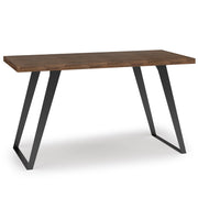 Lowry - Flat Top Desk - Rustic Natural Aged Brown - R&R Furniture Gallery (Fountain Valley, CA)