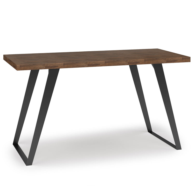 Lowry - Flat Top Desk - Rustic Natural Aged Brown - R&R Furniture Gallery (Fountain Valley, CA)