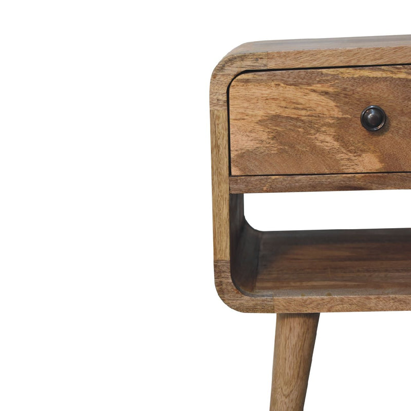 Mini Chestnut Curve Lower Bedside Nifhtstand - R&R Furniture Gallery (Fountain Valley, CA)