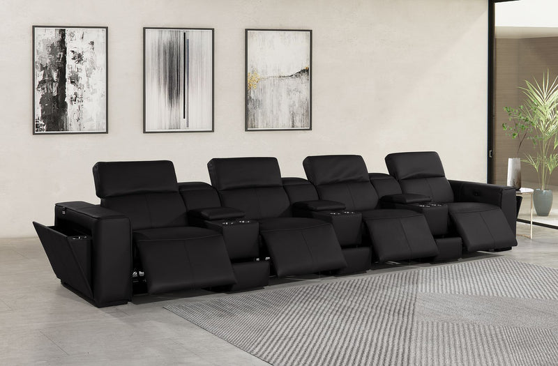 1224 - 7-Piece Modular Power Reclining Sofa In With 4 Power Recliners & Power Headrests