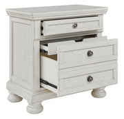 Robbinsdale - Two Drawer Night Stand - Antique White - R&R Furniture Gallery (Fountain Valley, CA)