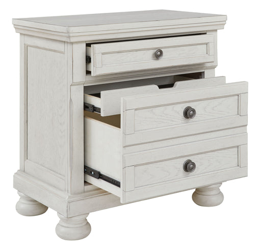 Robbinsdale - Two Drawer Night Stand - Antique White - R&R Furniture Gallery (Fountain Valley, CA)
