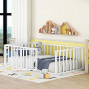 Metal Floor Bed Frame With Fence And Door - R&R Furniture Gallery (Fountain Valley, CA)