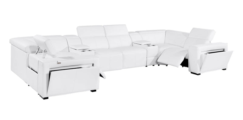 1224 - 8-Piece U-Shaped Sectional Sofa In With 2 Power Recliners & Power Headrests