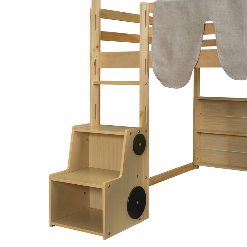 Loft Bed With House Shaped Frame And Tent - R&R Furniture Gallery (Fountain Valley, CA)
