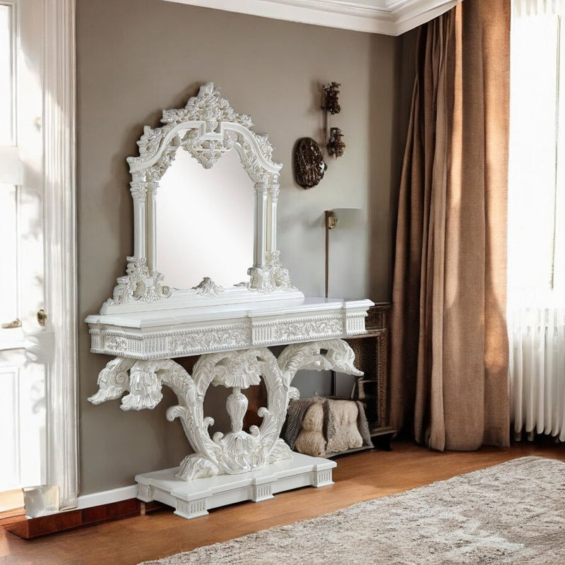Vanaheim - Sofa Table - Antique White - R&R Furniture Gallery (Fountain Valley, CA)