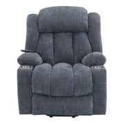 Omarion - Power Recliner With Lift, Heating & Massage - Blue Chenille - R&R Furniture Gallery (Fountain Valley, CA)