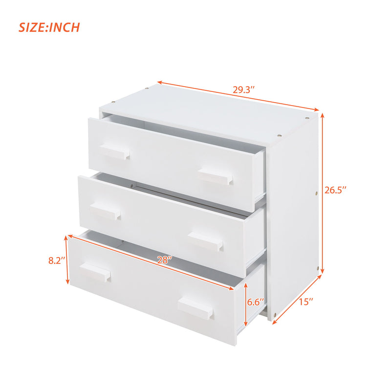 DreamHaus loft bed with integrated cabinet and shelf, featuring a sturdy wooden frame and space-saving design.