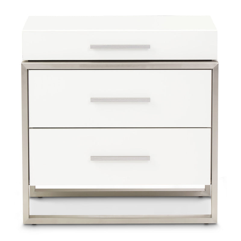 Marquee - Nightstand - Cloud White - R&R Furniture Gallery (Fountain Valley, CA)