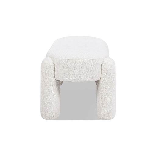 Hugo - Oval Fully Upholstered Bench - Milk Cream White - R&R Furniture Gallery (Fountain Valley, CA)