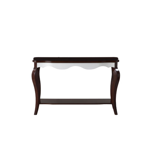 Mathias - Sofa Table - White & Walnut - R&R Furniture Gallery (Fountain Valley, CA)