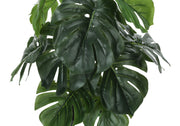 24" Tall, Artificial Plant, Monstera, Indoor, Faux, Fake, Table, Greenery, Potted, Real Touch, Decorative - Green / Black - R&R Furniture Gallery (Fountain Valley, CA)