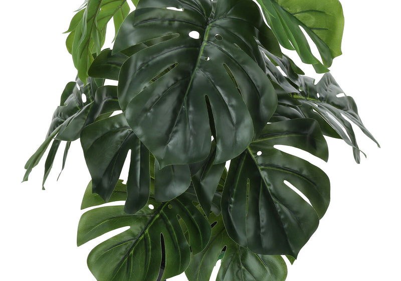 24" Tall, Artificial Plant, Monstera, Indoor, Faux, Fake, Table, Greenery, Potted, Real Touch, Decorative - Green / Black - R&R Furniture Gallery (Fountain Valley, CA)