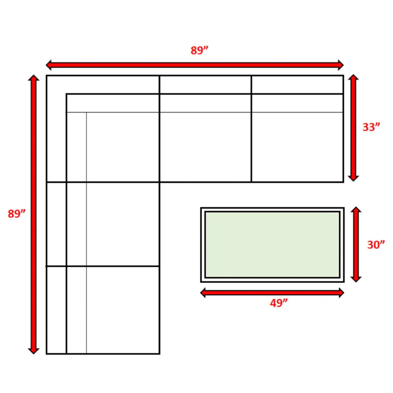 Comfortable Modern Patio Rattan Sectional Set With Cushions - R&R Furniture Gallery (Fountain Valley, CA)