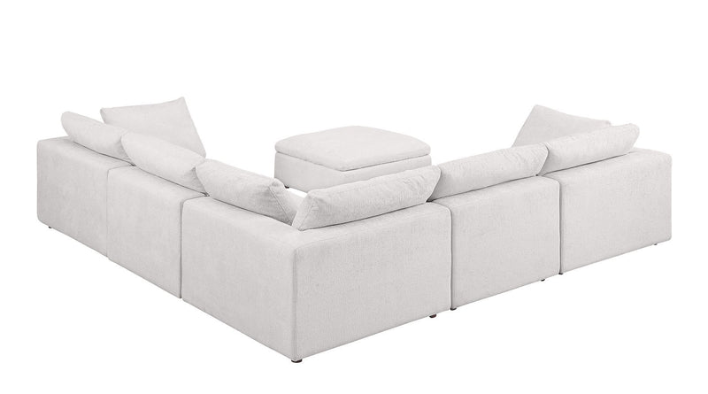 1100 - 6-Piece L-Shaped Sectional - Pearl
