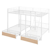 Triple Bunk Bed With Drawers And Guardrails - R&R Furniture Gallery (Fountain Valley, CA)