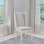 Katia - Hostess Chair (Set of 2) - Light Gray Linen & Weathered White - R&R Furniture Gallery (Fountain Valley, CA)