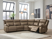 Signature Design by Ashley Max-Momentum reclining sectional sofa with plush cushions and reclining features in a modern living room setting.