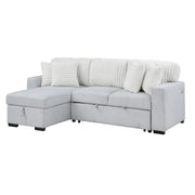Ford - Reversible Pull Out Sofa Bed - Light Gray - R&R Furniture Gallery (Fountain Valley, CA)