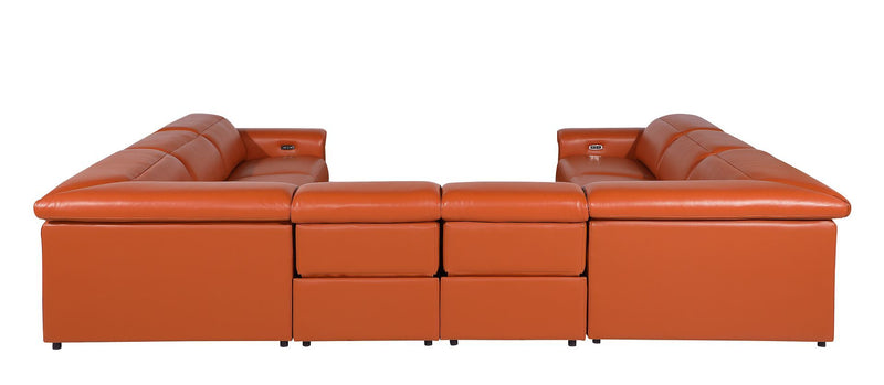 1126 - 8-Piece U-Shaped Sectional Sofa In With 4 Power Recliners & Power Headrests