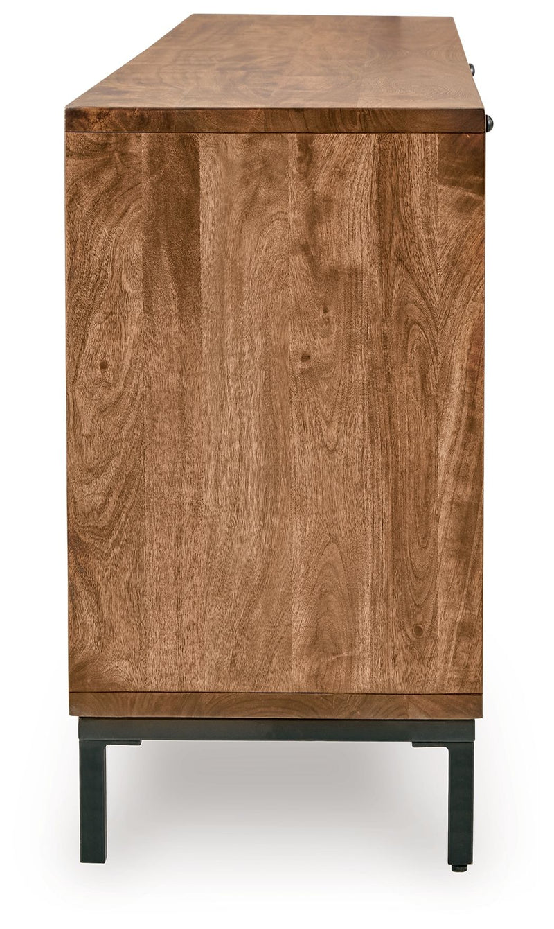 Dorannby - Accent Cabinet - Black / Brown - R&R Furniture Gallery (Fountain Valley, CA)