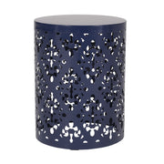 Modern outdoor metal end table by Noble House with sleek design and sturdy construction for patio or garden use.