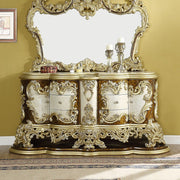 Desiderius - Dresser - Antique Gold & Hand Painted Brown - R&R Furniture Gallery (Fountain Valley, CA)