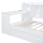 Daybed With 3 Drawers USB Ports And Desk - R&R Furniture Gallery (Fountain Valley, CA)