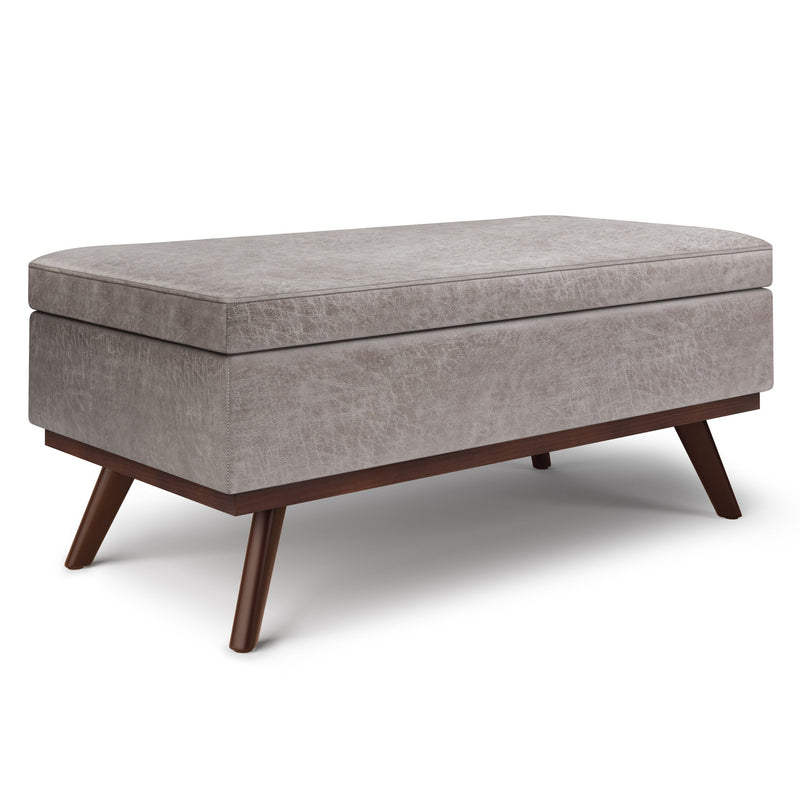 Owen - Lift Top Large Coffee Table Storage Ottoman, Mid Century Style - R&R Furniture Gallery (Fountain Valley, CA)