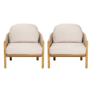 Grotta - Outdoor Wood Club Chair (Set of 2) - R&R Furniture Gallery (Fountain Valley, CA)