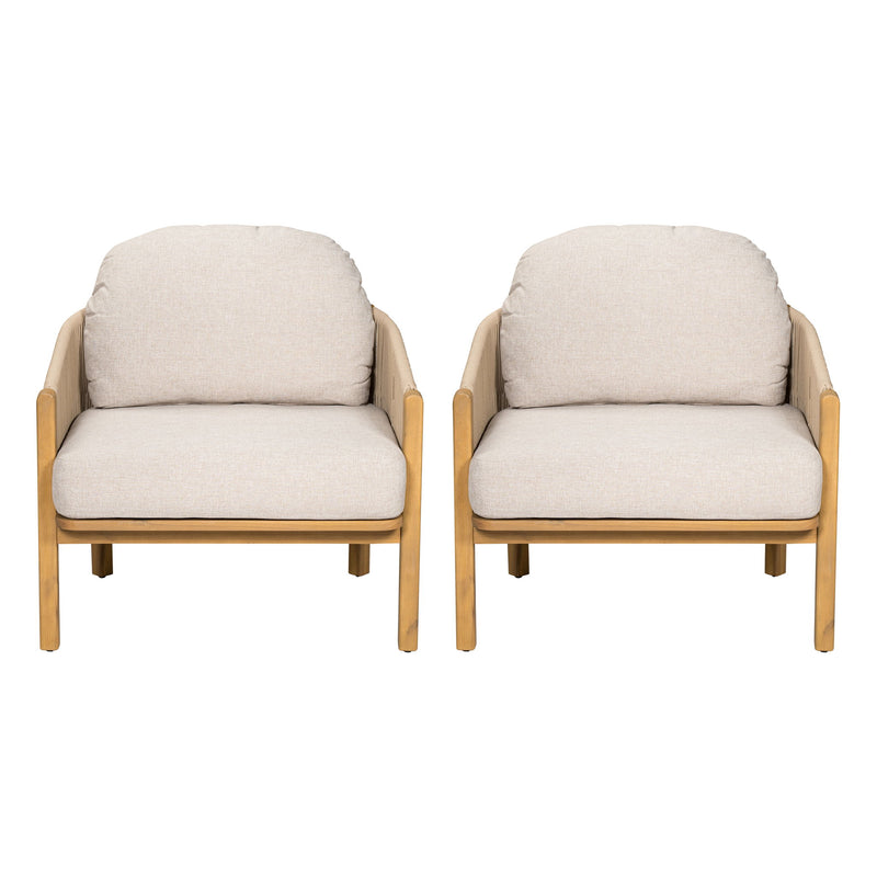 Grotta - Outdoor Wood Club Chair (Set of 2) - R&R Furniture Gallery (Fountain Valley, CA)