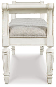 Realyn - Accent Bench - Antique White - R&R Furniture Gallery (Fountain Valley, CA)