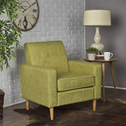 Nebulize - Upholstered Fabric Club Chair With Button Tufted And Square Off Arm And Back - R&R Furniture Gallery (Fountain Valley, CA)