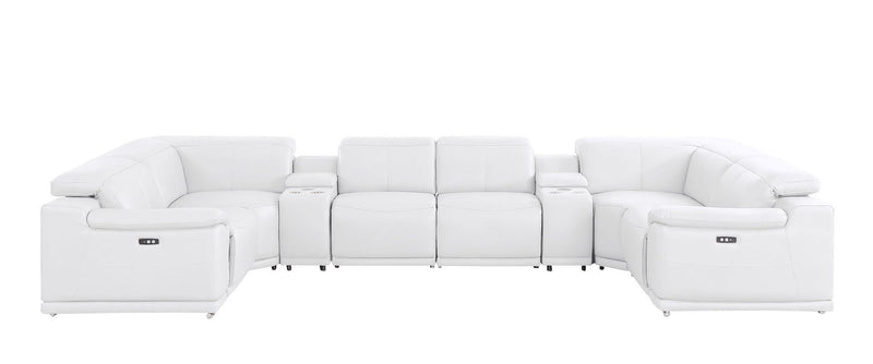 2679 - 8-Piece U-Shaped Power Reclining Sectional In Genuine Leather (2 Recliners)