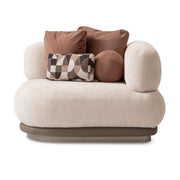 Bristol Point - Corner Chair - Fawn / Saddle Brown - R&R Furniture Gallery (Fountain Valley, CA)