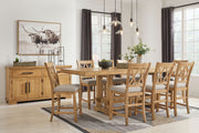 Havonplane 5-piece counter dining set by Ashley with a table and four matching chairs in a modern dining room setting.