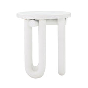 Tildy - Concrete Side Table - White - R&R Furniture Gallery (Fountain Valley, CA)
