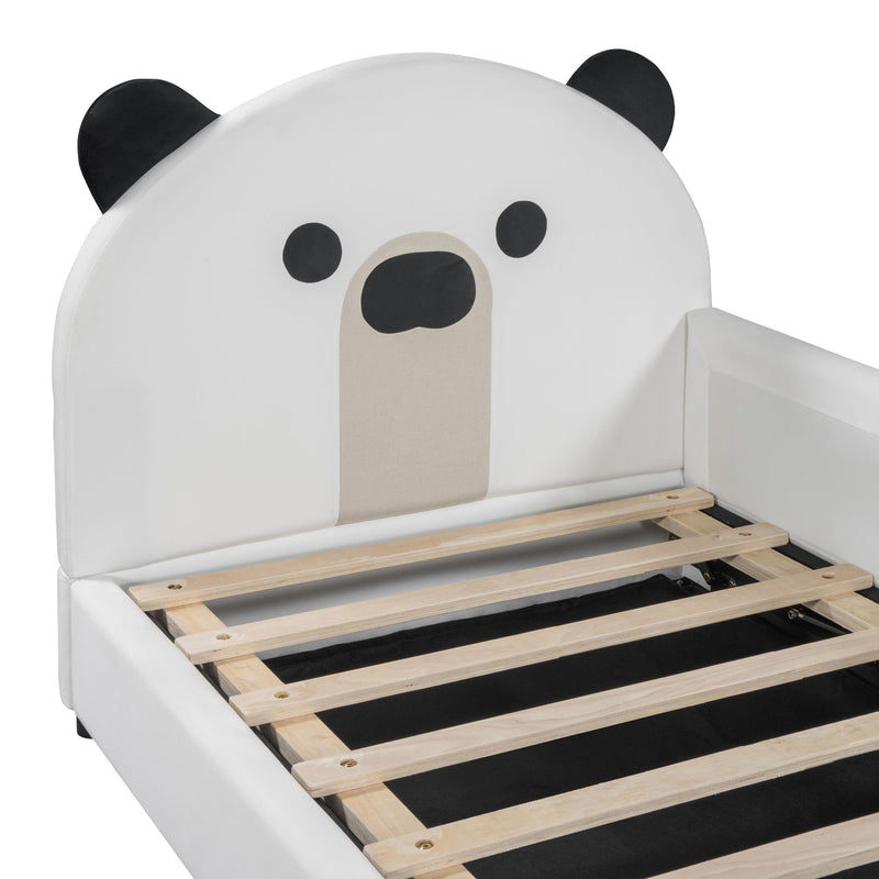 Upholstered Daybed With Bear Shaped Headboard, Hydraulic System And Breathable Fence - R&R Furniture Gallery (Fountain Valley, CA)
