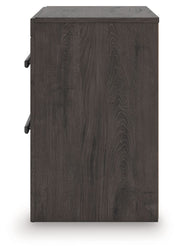 Prendonea - Two Drawer Night Stand - Charcoal - R&R Furniture Gallery (Fountain Valley, CA)