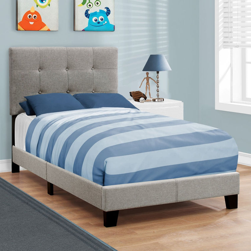 Bed, Upholstered, Frame Only, Transitional - R&R Furniture Gallery (Fountain Valley, CA)
