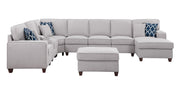 Eric - 9 Piece Upholstered Sectional With Ottoman - R&R Furniture Gallery (Fountain Valley, CA)