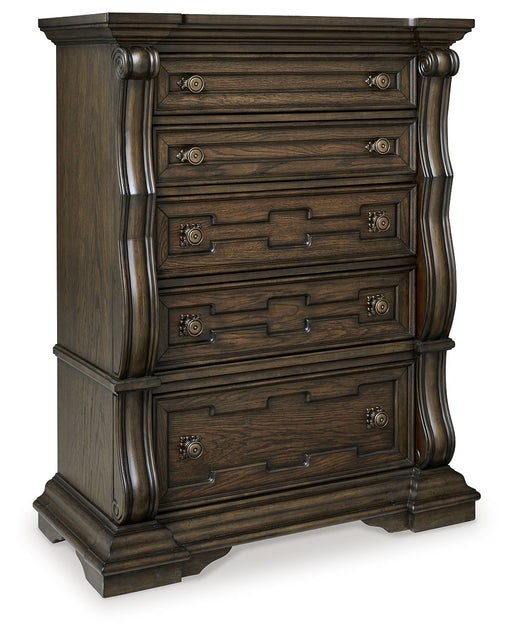 Maylee - Five Drawer Chest - Dark Brown - R&R Furniture Gallery (Fountain Valley, CA)