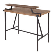 Lumi Source Gia industrial counter table with wooden top and metal legs, ideal for modern kitchen or bar area.