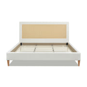 Haley - Upholstered Cane Back Platform Bed - R&R Furniture Gallery (Fountain Valley, CA)