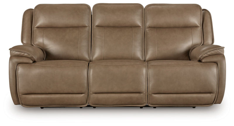 Glencroft - Power Reclining Sofa With Adjustable Headrest - Sahara - R&R Furniture Gallery (Fountain Valley, CA)