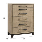6 Drawer Chest With Smooth Glides - Brown - R&R Furniture Gallery (Fountain Valley, CA)