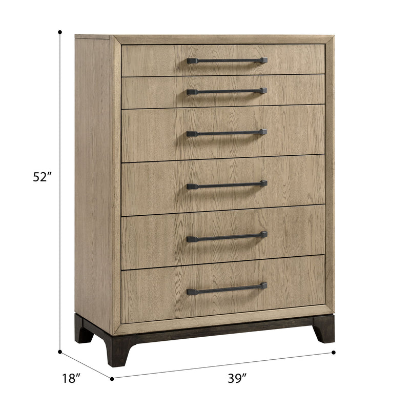 6 Drawer Chest With Smooth Glides - Brown - R&R Furniture Gallery (Fountain Valley, CA)